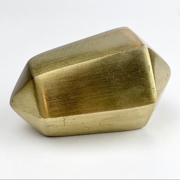 Anthropologie Other - Anthropologie | Geometric Brass Paperweight